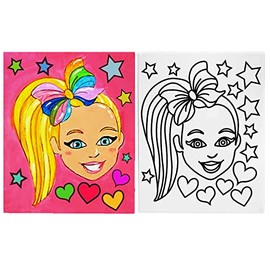 Canvas Painting | Pre Drawn Stretched Cotton Canvas | COCO GIRL | Birthday Gift | Adult Sip and DIY Paint Party Favor | (8x10)