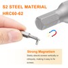 sourcing map 2pcs H4.0 Hex Screwdriver Bit 1/4" Hex Shank