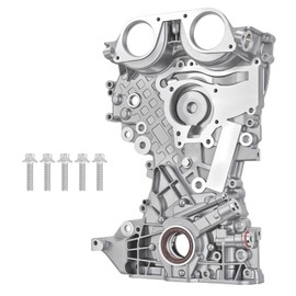 25199424 Engine Timing Cover Compatible with Chevy Sonic 2012-2017 Cruze 2011-2016 Trax 2013-2020 Buick Encore 2013-2017，Timing Chain Oil Pump Cover for 1.4L Engine Replace#25195406 55581012 55595611