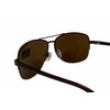square aviator BIFOCAL READING SUNGLASSES brown frame brown lens 100%