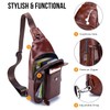 WeeDee Sling Bag Leather Shoulder Bag Chest Bag Shoulder Bag