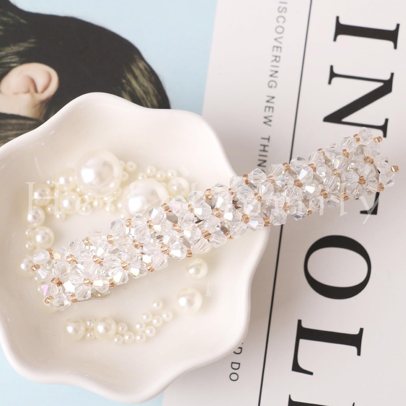 Herbeluemily Barrette, Hair Clip, Hair Clip, Beads, Bijou, Hair Ornament,