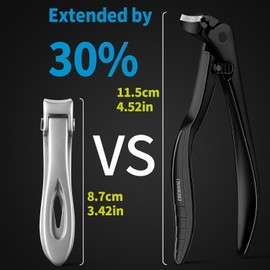 EBEWANLI Long Handled Toenail Clippers for Seniors, Long Reach Angled Curved Blade Toenail Clippers for Thick Toenails, Heavy Duty Toe Nail Clippers for Elderly, Men, Women