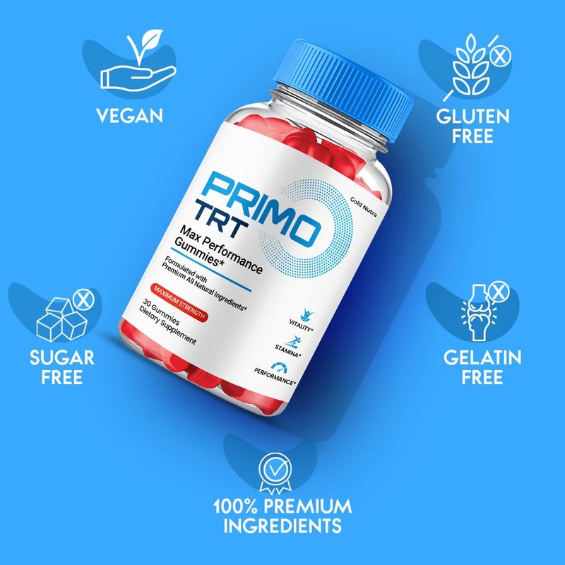 Gold Nutra Primo TRT Gummies, PrimoTRT Supplement, High Potency Performance,
