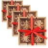 com-four® 48-piece straw stars set, Ø 6 cm, Christmas tree