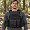 Military Tactical Vest – Adjustable Tactical Gear Carrier for Airsoft,