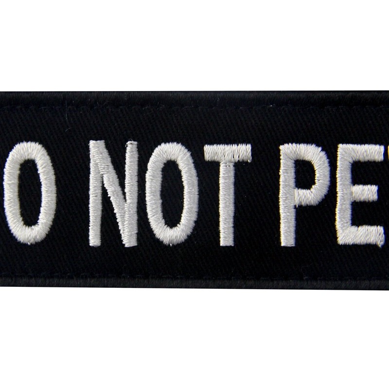 Do Not Pet Service Animal Vests/Harnesses Emblem Embroidered Fastener Hook