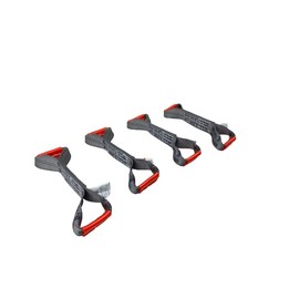 4 Pack of Grey Diamond Weave Dog Bones for Rollback/Flatbed Wrecker Strap