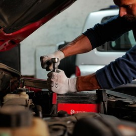 Safety Work Gloves,12 Pairs(Large), Super Grip Abrasion Resistant, Nitrile Palm Coated, Oil Resistance,13-Gauge White Polyester Lining, Ideal for Gardening, General Maintenance, Home Improvement.