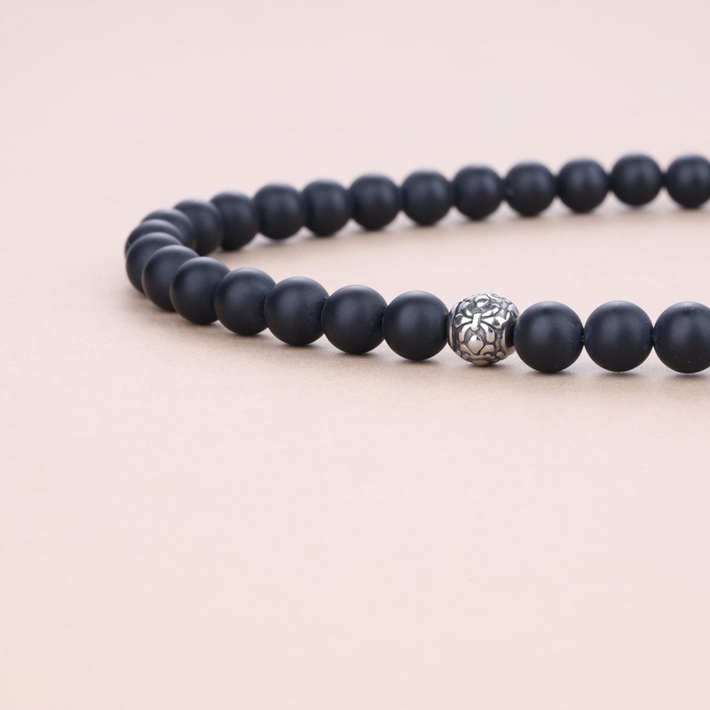 GAVU Men's Crystal Necklaces, Onyx