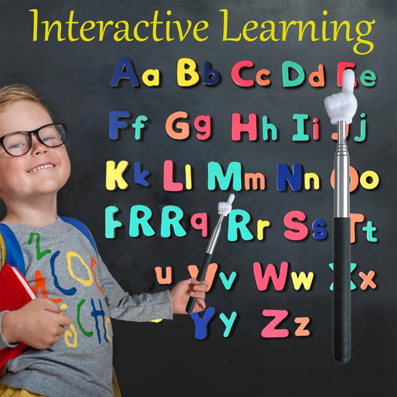 Extendable Teacher Pointer - Versatile, Adjustable, Ergonomic Teaching Aid &