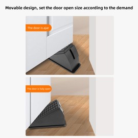 Heavy Duty Door Stopper, Adjustable Spring Loaded Door Stopper for Bottom of, Stainless Steel Material, Tall Stop for 20-60mm Crack, Suits Any Heavy