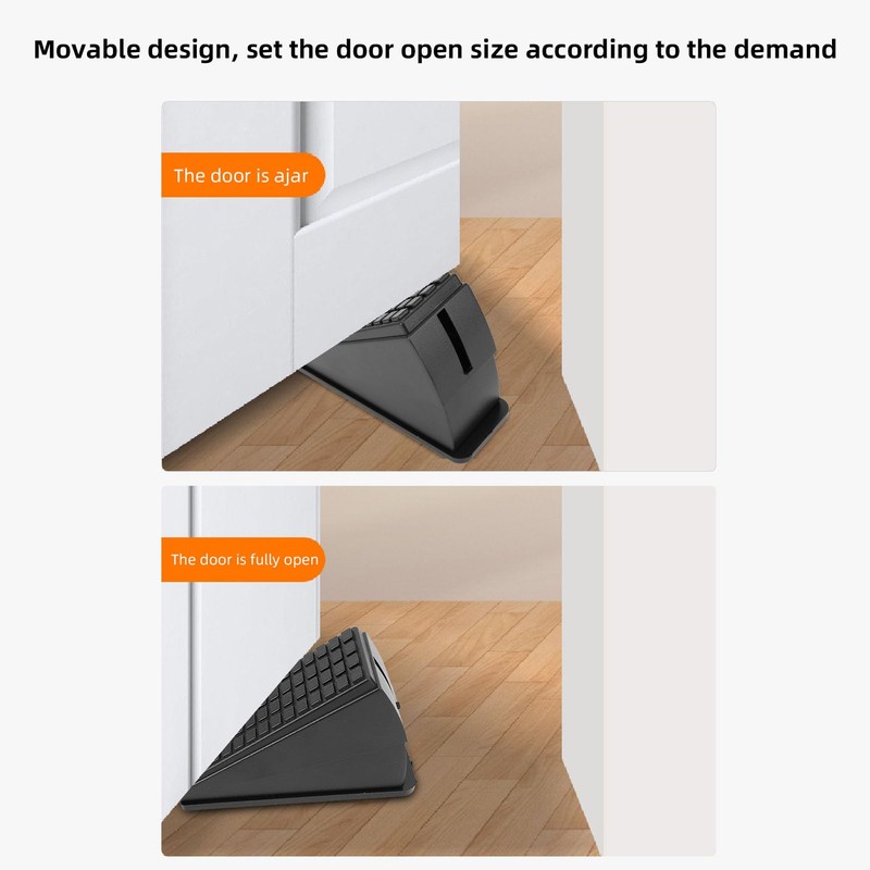Heavy Duty Door Stopper, Adjustable Spring Loaded Door Stopper for