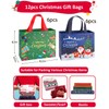 Christmas Gift Bags, 12PC Christmas Tote Bags with Handles, Reusable