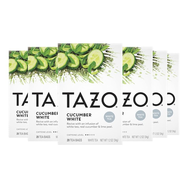 TAZO Cucumber White Tea Bags, 20 Count(Pack of 6)