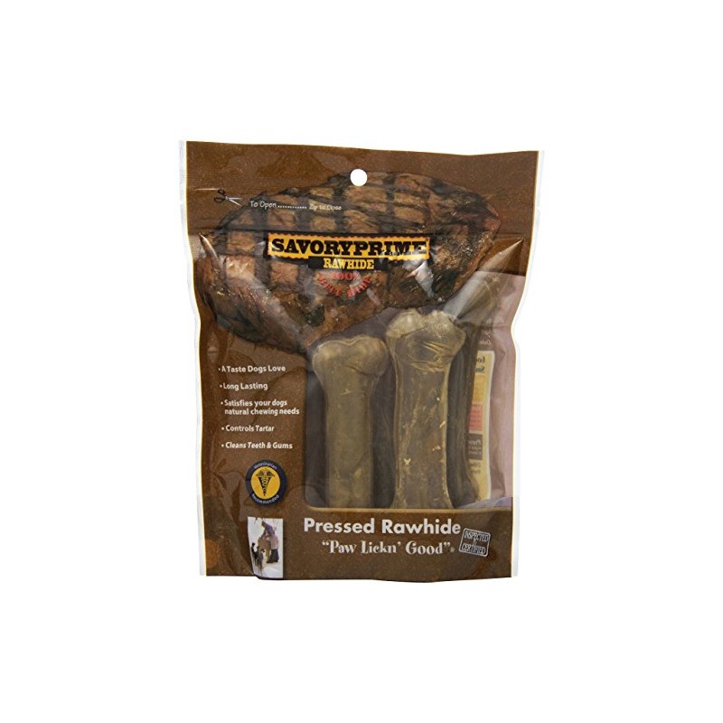 Savory Prime Pressed Rawhide Bone (6 Pack)