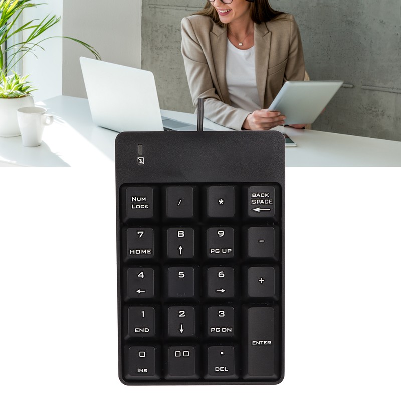 Number Pad Wired 19 Key USB Interface Drive Free Portable