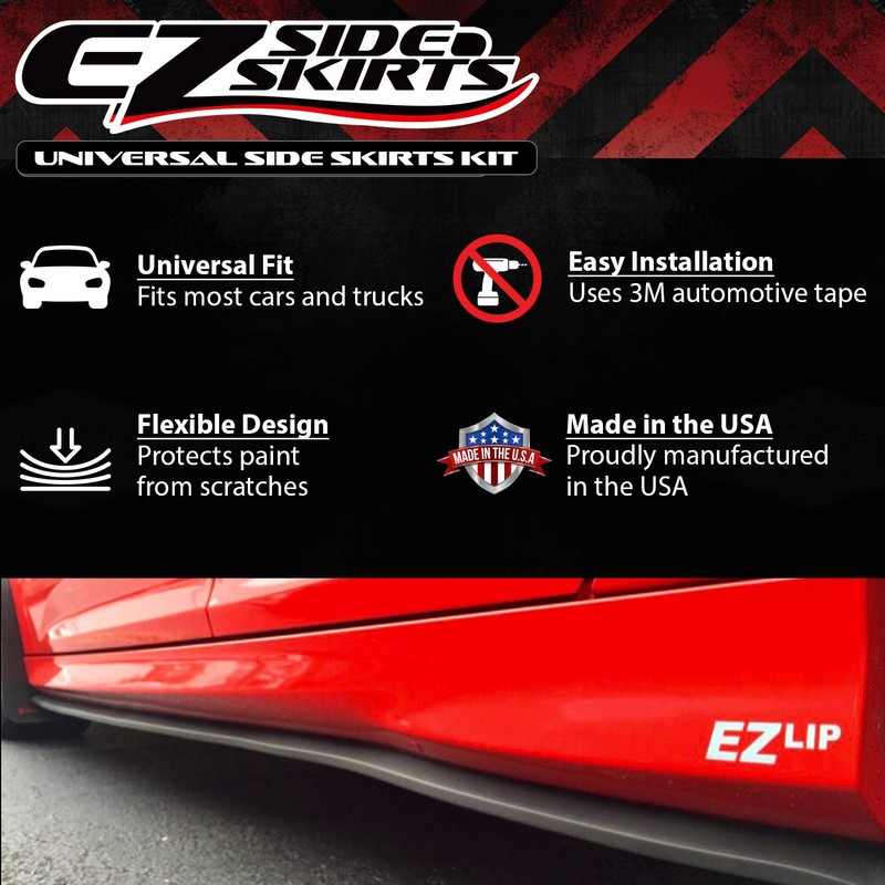 EZ Side Skirts Universal Rocker Panel Ground Effects Kit &