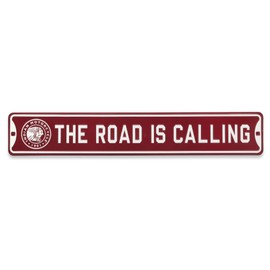 Indian Motorcycle Company Metal Street Sign - The Road is Calling Sign for Garage, Man Cave or Shop