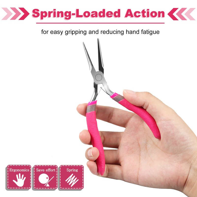 SPEEDWOX 6 Inch Needle Nose Pliers Smooth Jaws Long Nose