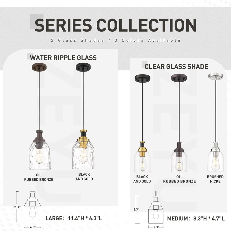 zeyu Modern Hanging Pendant Lights 2 Pack, Kitchen Pendant Lighting