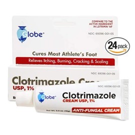 [24 Pack] Clotrimazole 1% Cream 0,5 Oz (compare Con Lotrimin