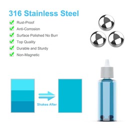 DIYESMART 120pcs Paint Mixing Balls, 20pcs Paint Tray, 2pcs Paint Stirrer and 2pcs 3ml Pipette Eyedroppers Suit for Airbrush Painting, DIY Art Craft Painting, Model Painting…