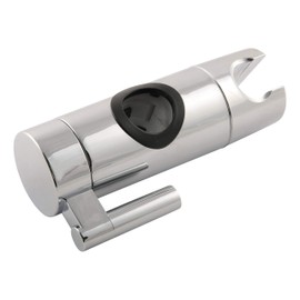 AquaSu Gleiter für Handbrause | passend für Brausestange mit Ø 25 mm | einhändig bedienbar | für Höhen-Verstellung von Brausekopf | Kunststoff | chrom | Schieber | 72365 7