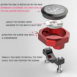 TOTMOX Motorcycle Handlebar Thermometer Waterproof Glow in the Dark Alloy Thermometer for Y-amaha K-awasaki S-uzuki Honda