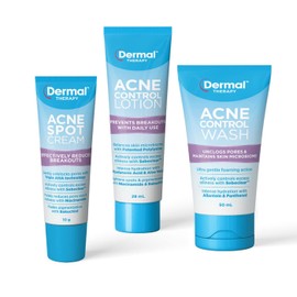 Dermal Therapy Acne Control Kit | Includes: Acne Spot Cream 10g, Acne Control Lotion 28ml, and Acne Control Wash 50ml