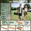 Bamboo Camping Table with Adjustable Height (265LBS)