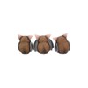 Nemesis Now B4473N9 Three Wise Bats 8.5cm Figurines, Brown