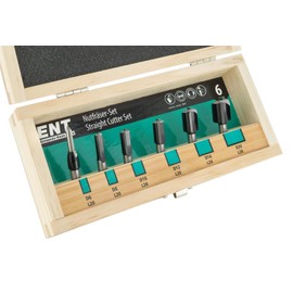 ENT 6-Piece HW Groove Cutter Set with HW Base Cutting Edge Diameter 6-8 10-12 16 and 20 mm Shank Diameter 8 mm