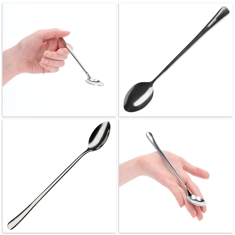 KADAX Long Stainless Steel Spoons, Spoon Set, Spoon for Latte,