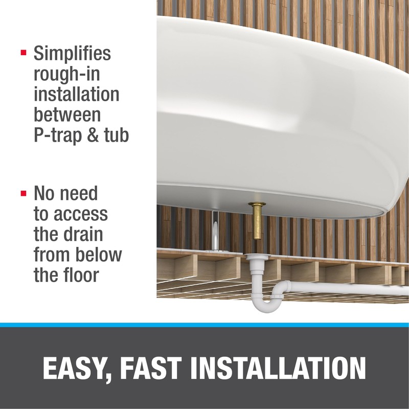 Oatey 46000P PVC Universal Freestanding Tub Drain Kit