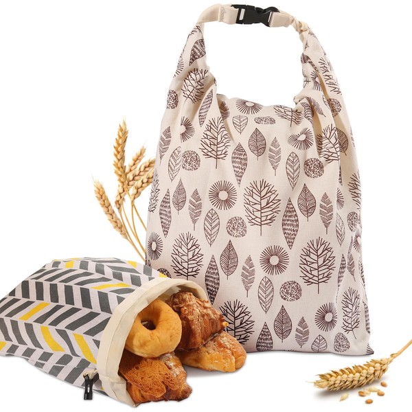 PTYTIFY Reusable Beeswax Bread Bags for Homemade Bread, 2 Pack