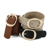 Earnda Brown Leather Belts for Women Casual Fashion Waist Belt