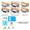 YIOVVOM DB9 Null Modem Adapter Female to Female Slimline Data
