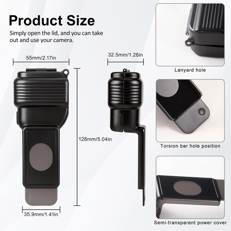 uconsmimo Protective Case for DJI Osmo Pocket 4, Hard Shell