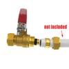 Ball Valve SENRISE Lever Valve Brass Equal Diameter Compression Shut