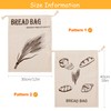 Natural Linen Bread Bags,2 PCS Reusable Bread Storage Bags Eco