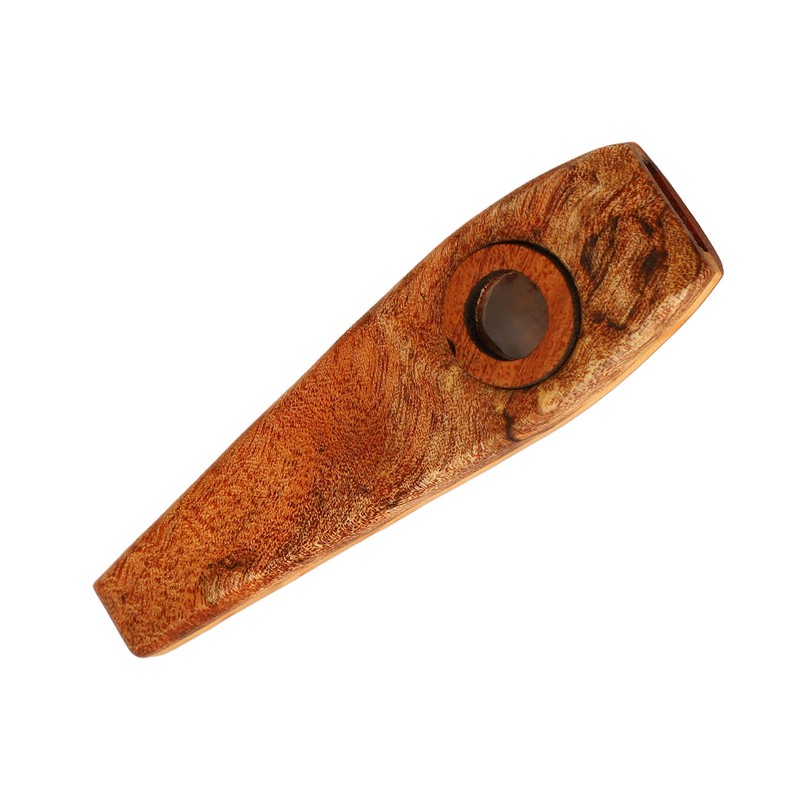 Kazoo Flute Maple Wood Flute Musical Wind Instrument with Diaphragm