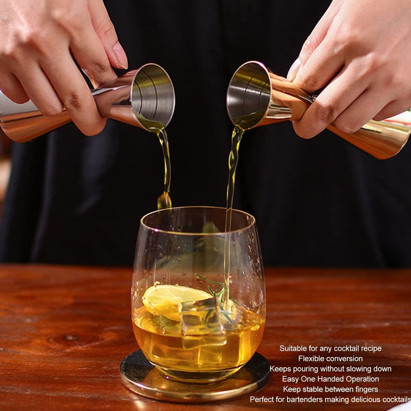 Cóctel Jigger Copa Medidora de Barra de Acero Inoxidable 304