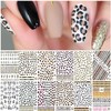 TOROKOM Leopard Pattern Nail Stickers 3D Stickers Nail Art Design