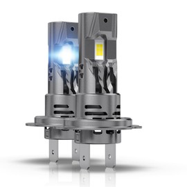 Katana Upgraded H7 Light Bulbs, 18000LM 6500K White Mini Size with Cooling Fan, Canbus Ready Fog Light, Pack of 2