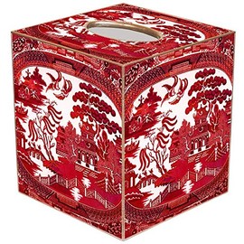 Willow Home Décor • Red Willow Paper Mache Tissue Box Cover