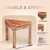 BLUEWEST Shower Foot Stool for Shaving Legs, Acacia Wood Shower