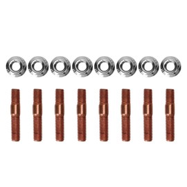 8 Pcs M8 1.25 Threaded Turbo Studs Kit 8mm Metal Alloy High Pressure Resistant Exhaust Manifold Stud Bolt Nut Hardware Auto Accessories