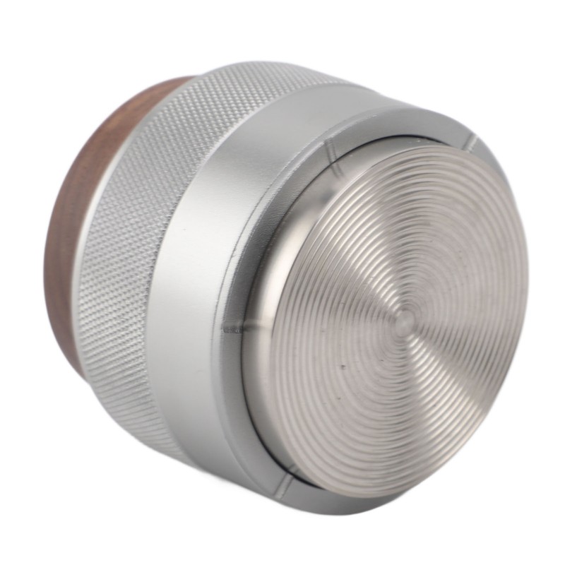 Coffee Distributor Tamper Constant Pressure 304 Stainless Steel Wood Handle