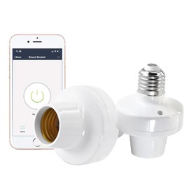 Bkiyougo Smart WiFi Bulb Socket, eWeLink APP Remote Timer and Group Control, Voice Control with Alexa and Google(2 Pack)